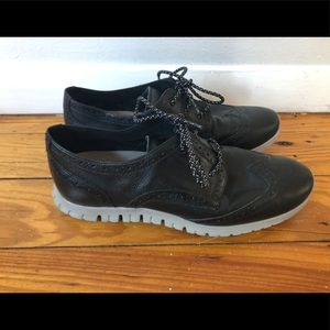 Cole Haan Zerogrand Black Leather Oxfords